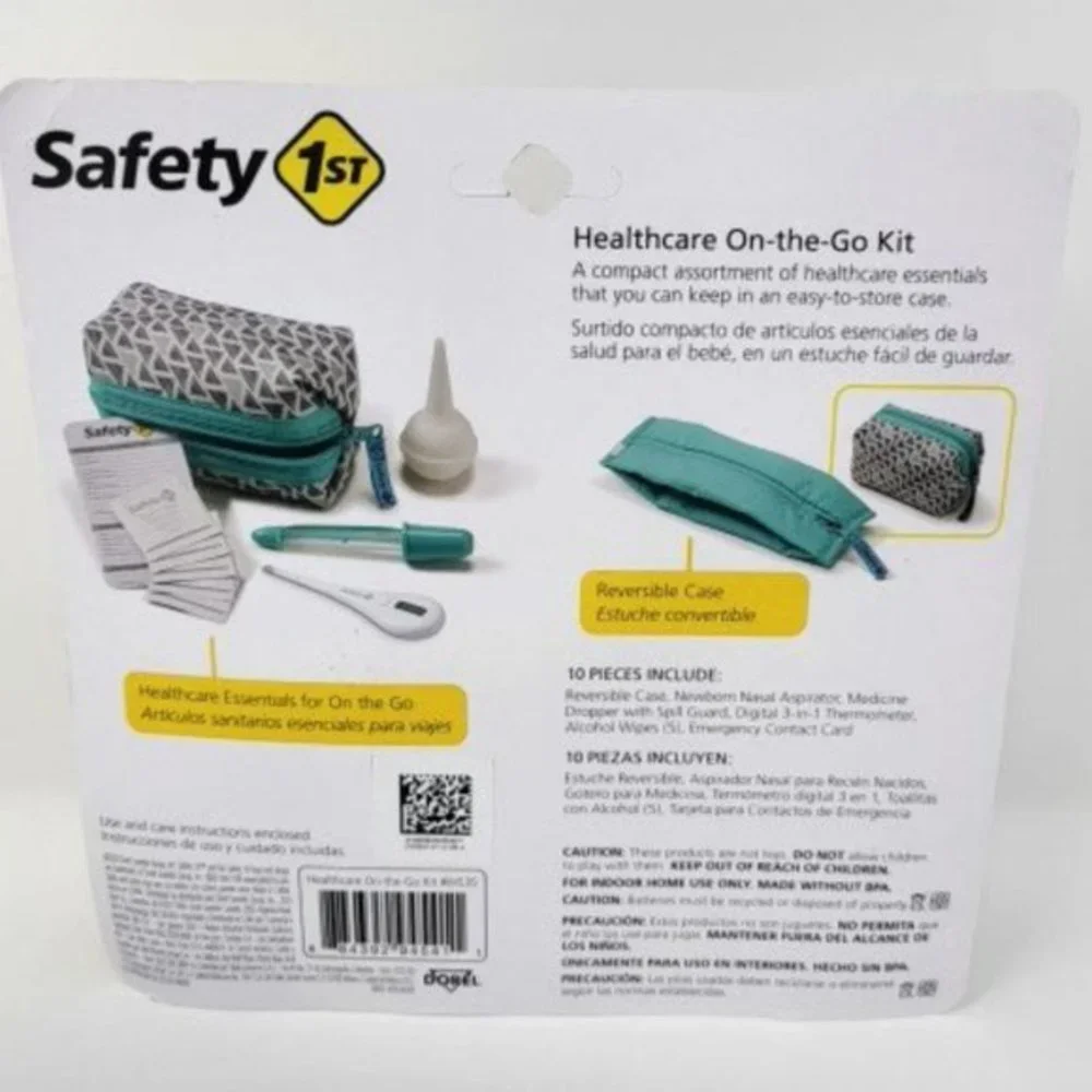 Safety 1st‎ Healthcare On The Go Kit 10 Piece Set Thermometer Dropper Carry Case